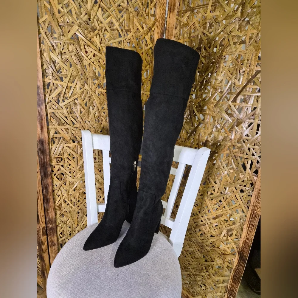 Jessica Simpson Akemi Over The Knee Boots Suede Black 9.5